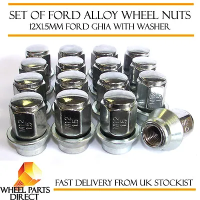 £20.49 • Buy Set Of 16 12x1.5mm Ford Original OEM Alloy Wheel Nuts Lug Ghia Bolts With Washer