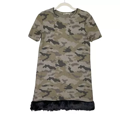 Zara Camo Dress Women’s Size Small Short Sleeve Shift • $19.54