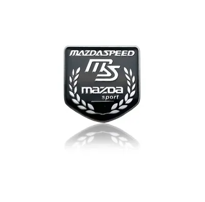 Mazdaspeed Motor Sport Black Aluminium Badge Emblem For Mazda 2 3 6 RX7 MX5 CX • $12