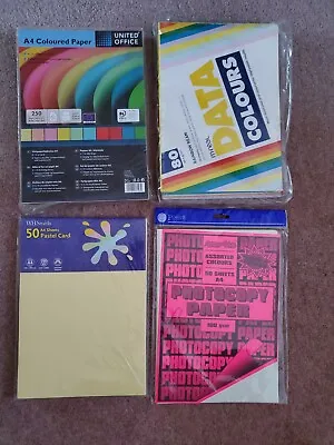 A4 Coloured Paper/card/neon/pastel Packs • £8