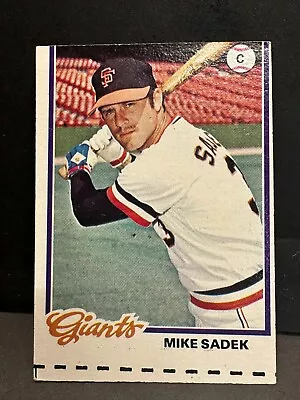 Mike Sadek 1978 Topps Baseball Vintage Miscut Error Card #8 Giants • $8.95