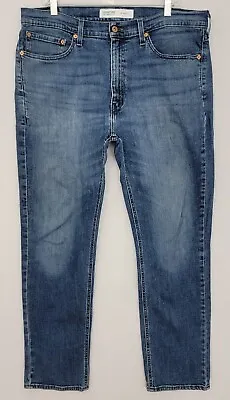 Signature Levi's S67 ATHLETIC Jeans Mens 36x32 Blue Hole On Pocket Seam • $9.94