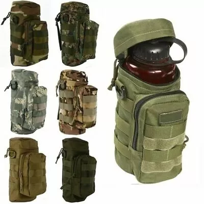 Kettle Bag Tactical Molle Water Bottle Holder Pouch Outdoor Adjustable KettleBag • $30.99