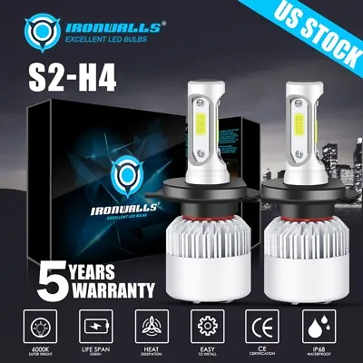 9003 H4 LED Headlight Bulb Kit High Low Dual Beam Super Bright White 330000LM 2X • $17.95