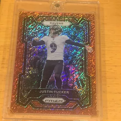 2023 Prizm Football Justin Tucker FOTL Red Shimmer /35 SSP Ravens #22- • $39.99