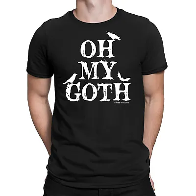 Mens ORGANIC Cotton T-Shirt OH MY GOTH Dark Birds Gothic Black Clothing Novelty • £8.95