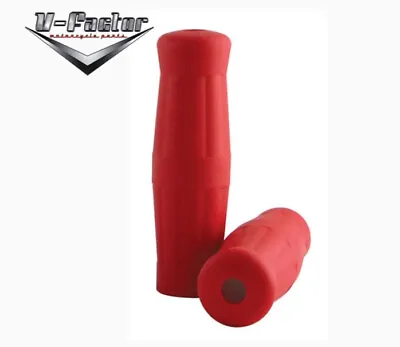 V-Factor Red 1  Replacement Rubber Grips For Harley Cable Models • $12.95