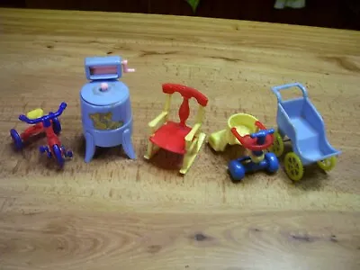 Renwal Colorful Nursery Lot ~ Tricycle #7 ~ Walker #27 ~ Washer #31 ~ Rocker #65 • $19.99