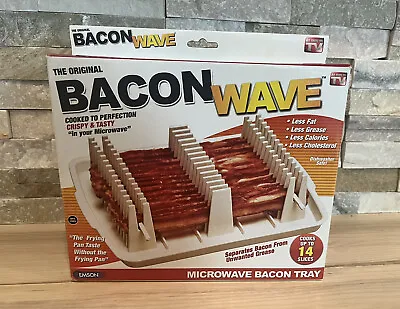 The Original Bacon Wave Microwave Bacon Tray Cooks Up To 14 Slices As Seen On TV • $24.79