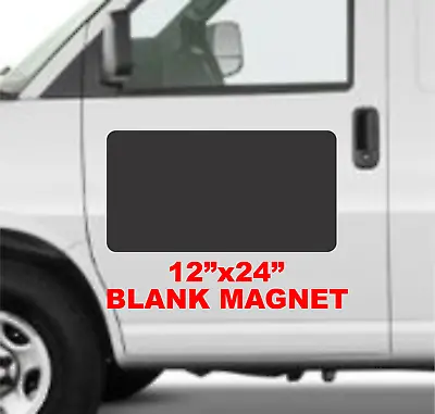 Blank BLACK Vehicle Magnetic 12 X24  Sign For Auto Car Truck Van SUV • $23.35
