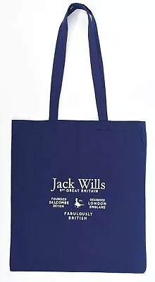 £6.99 • Buy JACK WILLS Cotton Reusable Shopping Tote Bag, Navy Blue, 38cm X 41cm