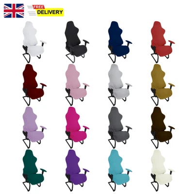 £14.95 • Buy UK Gaming Chair Recliner Swivel Ergonomic Office  Computer Desk Chairs Cover