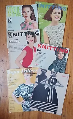 Vintage 6x Vogue Knitting Pattern Talon Magazines  1963 '64 '65 '67 '68 Issues  • $19.99