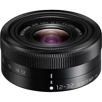 PANASONIC LUMIX G VARIO 12-32mm F3.5-5.6 ASPH Lens Black Micro 4/3 Bulk Package • $139.90