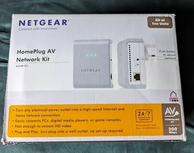 Netgear Home Plug AV Network Kit Model XAVB101 200Mbps • £10