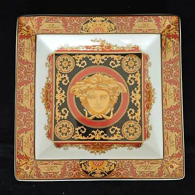 Rosenthal Versace Medusa Red Ashtray Plate - 22 Cm (D1004) • $150