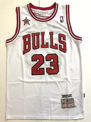 Basketball Jersey T Shirt Chicago Bulls Michael Jordan 23 NBA Swingman White • £21.99