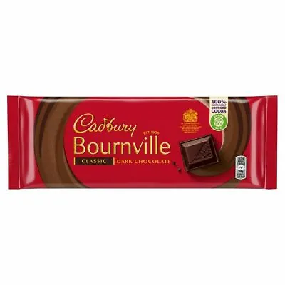 Cadbury Bournville Chocolate Bars - 180g Classic & Orange Dark Chocolate  • £7.99