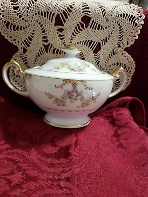 Vintage Meito Porcelain/ Bone China  Lidded Sugar Bowl Marie Pattern • $24.95