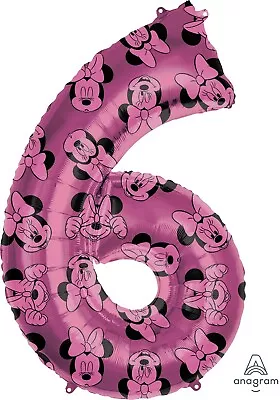 Minnie Mouse Number 6  SuperShape Foil Balloon 34 Inch • £12.64