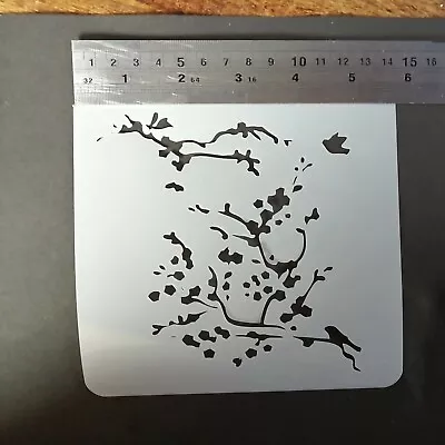 Birds Leaves Stencil Scrapbooking Card Making Airbrush Painting Home Decor Art • £2.25