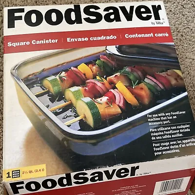 $11 • Buy FoodSaver New Square Canister 2 1/4Qt. Vacuum Container Storage  #663