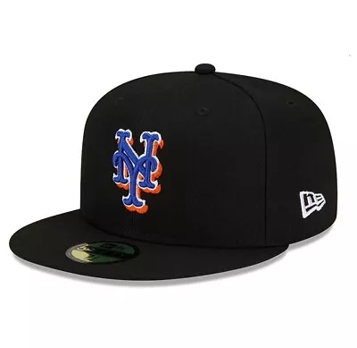 New York Mets New Era Alternate Authentic On-Field 59FIFTY Fitted Hat - Black • $31.49