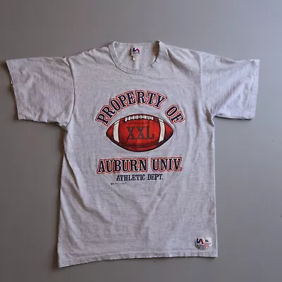 Vintage Mens Auburn Tigers Football Shirt Gray Large Property Of • $60