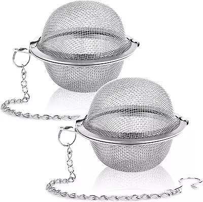 Siasky 2PCS Stainless Steel Mesh Tea Infuser 2.1 Inch Tea Ball Tea Strainer Tea • $6.51