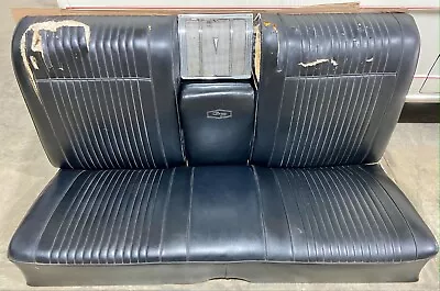 $489.99 • Buy 1965 Pontiac Gran Prix Back Rear Seat Black W/ Speaker Grille Original Gm 721