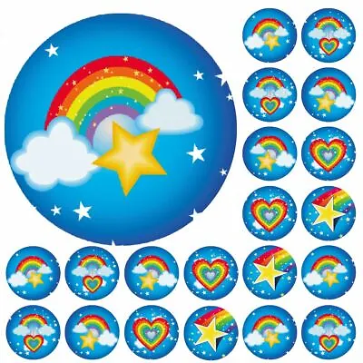 900 Mini Rainbow Star Award Dot 10mm Reward Stickers • £2.38