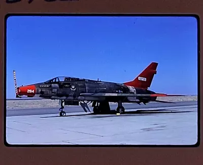 USAF F-100 Tail#53733 Super Sabre Military Plane Aircraft Kodak 35mm Photo Slide • $17.20