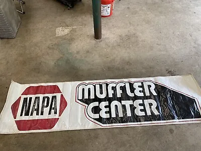 Vinatage Napa Muffler Center Banner 2' X 8' Garage Shop Art • $180