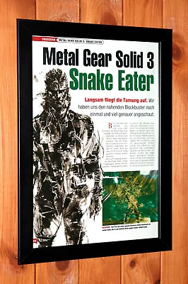 Metal Gear Solid 3 Snake Eater PS2 Konmai Rare Small Promo Poster / Ad Framed • $48.13