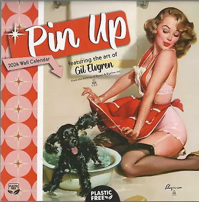 Pin-up  2024 Art Of Gil Elvgren Mini Calendar Sealed Plastic Free • $14.95