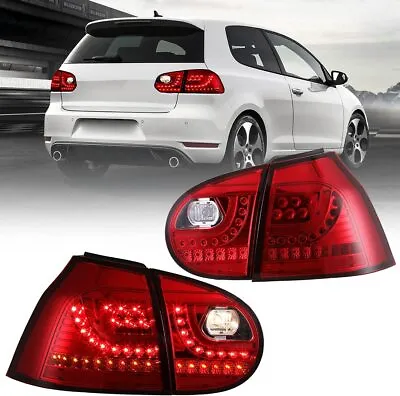 Tail Lights For 06-09 Volkswagen VW MK5 Golf 5 GTI Rabbit LED Rear Lamps Chrome • $180.99