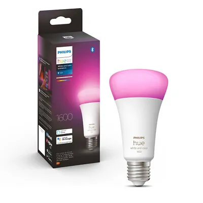 $129.95 • Buy Philips Hue White/Colour Ambiance Light Bulb/Globe 15W A67 E27 W /Bluetooth