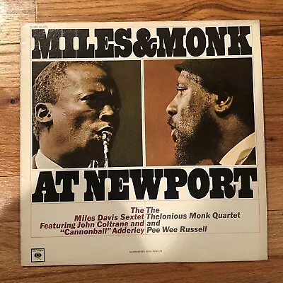 MILES DAVIS & THELONIOUS MONK - At Newport Vinyl '64 MONO Columbia LP 2178 VG+ • $39.99