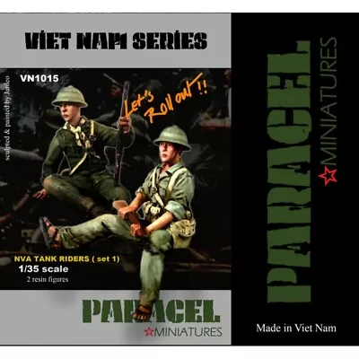 Paracel Miniatures Vietnam Series Vn1015 Nva Tank Riders Set 1 • $43