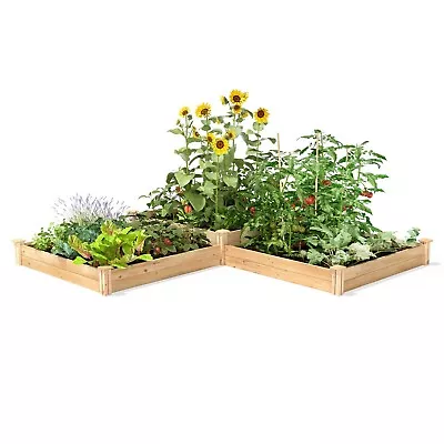 Farmhouse Pine Wood Raised Garden Bed 4 Ft X 12 Ft - Made In USA • $284.42