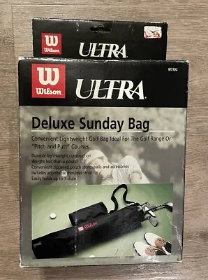 Vtg Wilson Ultra DELUXE Sunday GOLF Club Bag NOS Open Box W310U Black Red • $49.99