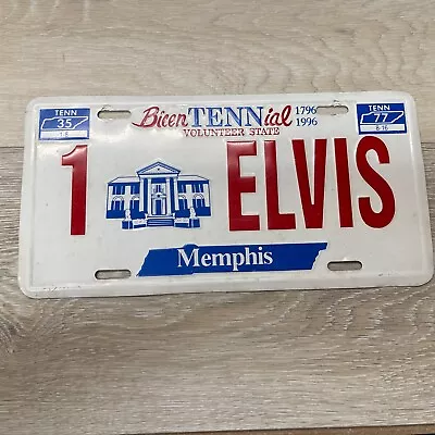 Bicentennial 1 Elvis License Plate 1996 Memphis Tennessee  • $9.99