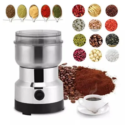 £15.49 • Buy 200W Electric Coffee Grinder Grinding Milling Bean Nut Spice Matte Blade Blender