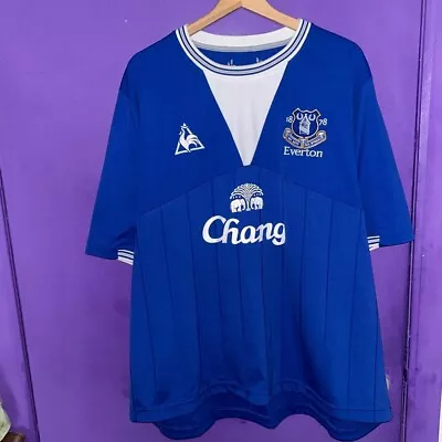 Le Coq Sportif Everton Football Jersey Blue Shirt 2009-10 Home Kit XXXL Royle 9 • £28