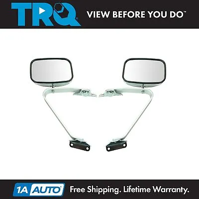 TRQ Side View Manual Mirrors Chrome Pair Set For Ford F-Series Pickup Truck • $74.95