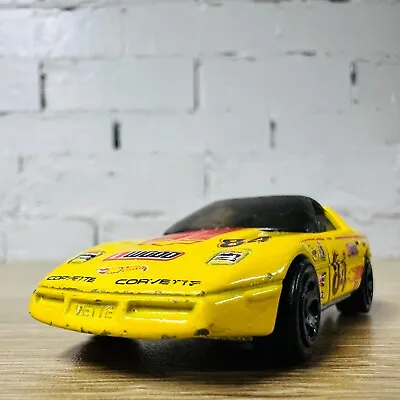 1980 80's Chevy Corvette 2016 Retro Style Yellow Red #84 • $3.95