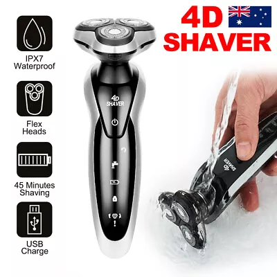 4D 3 Head Cordless Electric Shaver Men Razor Beard Trimmer Waterproof USB Charge • $20.45