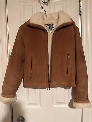 J Percy For Marvin Richards Coat Faux Sherling And Suede Sz Small     Euc • $57.99