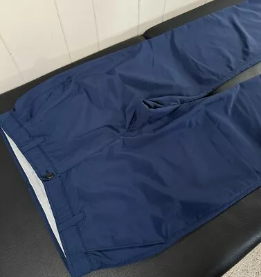 Under Armour Loose Fit Performance Golf Dress Pants Navy Blue Men 36x32 Straight • $19.78