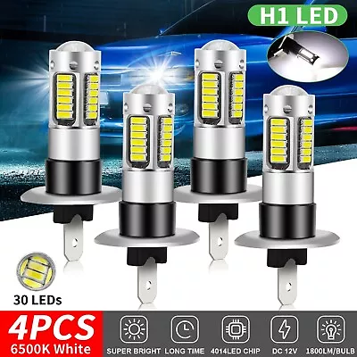 4x H1 30-SMD LED Headlight Bulb Conversion Kit Fog Lamp 6500K Super Bright White • $11.98